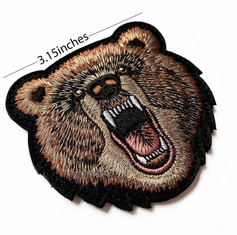 EHOPE Bear Patch Embroidered Armbands Badges Patch Hook & Loop Patches 3" x 3.15" Sized - Image 3